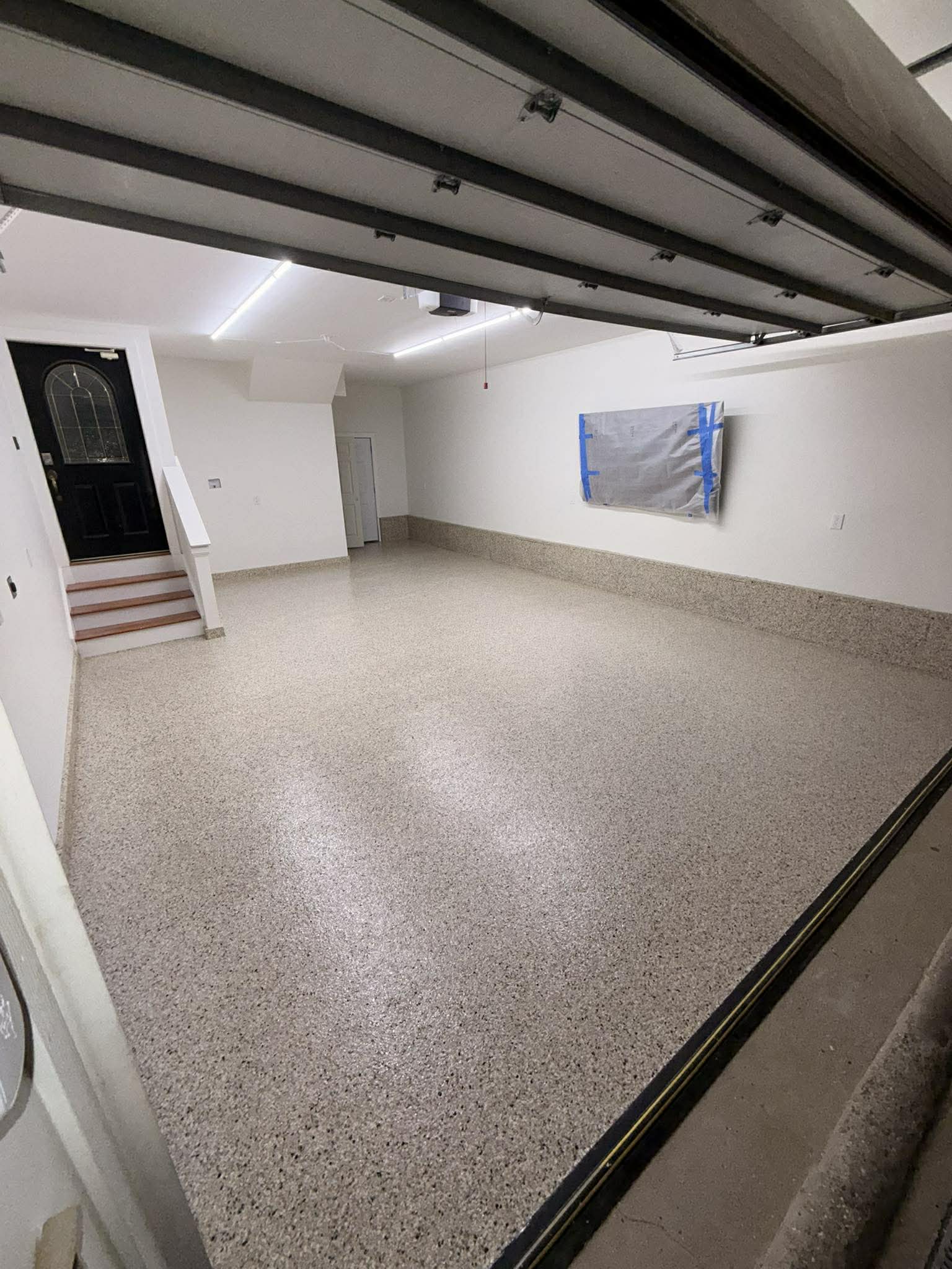 2 car garage after epoxy Raleigh