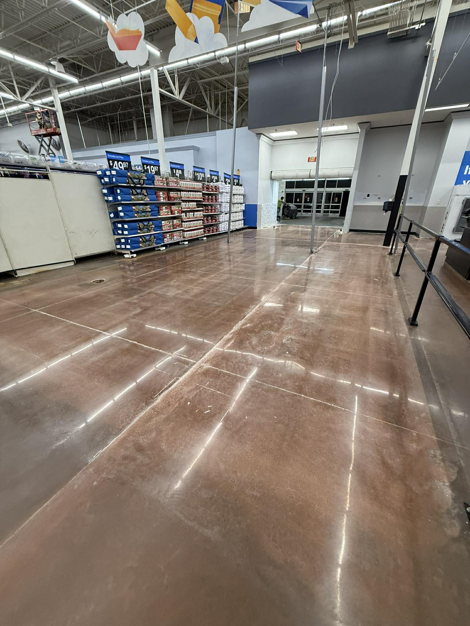 Walmart entryway after epoxy Raleigh
